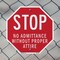 Signmission Stop No Admittance Without Proper A, 10 inch X 10 inch, Aluminum Metal Signs, 5PK OC-A-5Pack-10-180 - alternate 3