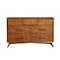 Homeroots 56" Brown Solid Wood Seven Drawer Double Dresser 524140 - alternate 1
