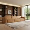 Homeroots 122" Sienna Leather Modular Sofa With Brown Legs 641013 - alternate 2