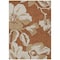 Homeroots 3' X 5' Terra Cotta And Beige Floral Washable Indoor Outdoor Area Rug 589584 - alternate 4