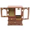 Homeroots Traditional Brown Mini Jewelry Armoire Storage Cabinet 475789 - alternate 1