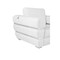Homeroots 89" White Italian Leather Sofa With Silver Legs 476522 - alternate 4