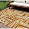 Homeroots 9' X 12' Orange Ivory And Copper Geometric Washable Indoor Outdoor Area Rug 598290 - alternate 2