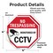 Signmission No Trespassing Monitored By CCTV, 4 inch X 4 inch, Vinyl Decal, 2PK OC-D-2PACK-4-33 - alternate 2