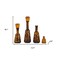 Homeroots Set of Three Amber Abstract Swirl Glass Decorative Bottles With Stoppers, 3PK 574229 - alternate 4