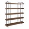 Homeroots 76" Brown and Black Metal and Wood Five Tier Bookcase 517720 - alternate 3