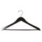 Nahanco 17in Black Gloss Flat Wooden Suit Hanger w/ Stationary Pant Bar, 100PK 8217CH - alternate 1