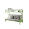 Homeroots 78" X 41" X 65" Twin Over Full Green Metal Tube Futon Bunk Bed 286585 - alternate 1