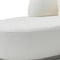 Homeroots 150" White Cotton Blend Curved Sofa With Toss Pillows 719426 - alternate 3