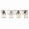 Jonathan Y Irving 27.75" 4-Light Seeded Glass/Iron Modern Contemporary LED Vanity Light, Nickel JYL7558A - alternate 6