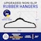 Lifemaster Velvet Non-Slip Hangers, Black Plastic, 360 Deg Swivel Hook, Space-Saving, 50PK LMVEL50 - alternate 2