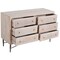 Homeroots 48" Brushed Ivory Solid Wood Six Drawer Double Dresser 489200 - alternate 2