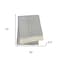 Homeroots 55" X 70" Gray And White Herringbone Cotton Blend J Throw Blanket with Tassels And Embroidery 655533 - alternate 3