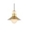 Jonathan Y Colin 9.75" Adjustable Iron/Glass Retro Hurricane LED Pendant, Brass Gold JYL6120A - alternate 1