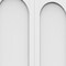 Homeroots 61in White Stainless Steel Pantry Or Storage Closet With Arched Panel Doors 683402 - alternate 5