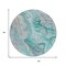 Homeroots 8' Teal Blue And Ivory Round Abstract Washable Indoor Outdoor Area Rug 617616 - alternate 3