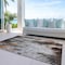 Homeroots 9' X 12' Gray Rust And Ivory Abstract Washable Indoor Outdoor Area Rug 615864 - alternate 2