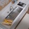 Whitehaus Collection Whitehaus 45 in Undermount Single Bowl 16 Gauge Brushed Stainless Steel Workstation Sink WHSW4519 - alternate 3