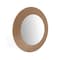 Homeroots 47" Gold Round Wood Framed Accent Mirror 372088 - alternate 1