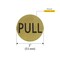 Brixwell Round Pull Indicator Satin Brass Finish Pull Satin Brass RPL2SB - alternate 3