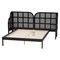 Baxton Studio Cascadia Mid-Century Modern Ebony Black Wood Queen Size Wingback Platform Bed 252-13901-ZORO - alternate 5