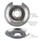 Range Kleen Steel Drip Pans and Trim Rings 6.19 in. W 1034R68U4X - alternate 3