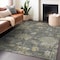 Homeroots 10' X 14' Gray And Charcoal Floral Washable Indoor Outdoor Area Rug 604131 - alternate 5