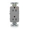 Leviton Duplex Receptacle Outlet, 15A, Gray, 125V 16262-GIG - alternate 1