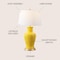 Jonathan Y Julian 29" Traditional Classic Ceramic Urn LED Table Lamp, Yellow JYL4026H - alternate 3