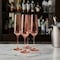Homeroots Set of Four Coral Crystal Narrow Stemmed Champagne Flutes 485152 - alternate 2