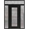 Vdomdoors Aluminum Door Iron 1688 Black Entry Steel Metal Classic Painted 62 x 96 (14+36+14 x 80+16)-Left Ins IRON1688EXD-BLK-W14+36+14xH80+16-LH-I - alternate 1
