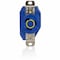 Leviton Flanged Locking Receptacle, L5-20R, 20 A, 125V AC, Single Phase, 2 Pole, Flush Mount, Blue 2310-BU - alternate 1