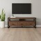Homeroots 59in Brown and Black Cabinet Enclosed Storage TV Stand 332966 - alternate 2