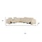Homeroots Beige Italian Leather Power Reclining Curved Seven Piece Corner Sectional With Console 544977 - alternate 4