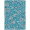 Homeroots 5' X 8' Teal Blue Ivory And Pink Floral Washable Indoor Outdoor Area Rug 597849 - alternate 3