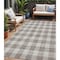Homeroots 5' X 8' Taupe And Gray Plaid Washable Indoor Outdoor Area Rug 595446 - alternate 1