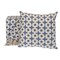 Homeroots 18" Beige and Blue Geometric Cotton Throw Pillow 529307 - alternate 3