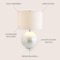 Jonathan Y Zuri 23.5" Coastal Contemporary Capiz Seashell Sphere LED Table Lamp, Pearl/White JYL1055A - alternate 2