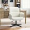 Homeroots Off White and Black Boucle Adjustable Height Swivel Executive Office Chair 568085 - alternate 3