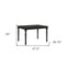 Homeroots 48" Black Solid Wood Dining Table 517757 - alternate 2