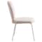 Leisuremod Celestial Boucle Dining Side Chair with White Powder Coated Iron Frame, Beige CCW-23BG - alternate 2