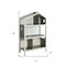 Homeroots 50" Gray Solid and Manufactured Wood and Solid Wood Three Tier Double Bookcase 347522 - alternate 3