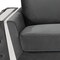 Homeroots 90" Gray Velvet Sofa With Silver Legs 491055 - alternate 6