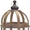Homeroots Set of Two Brown Distressed Wood And Glass Floor Lantern Candle Holders, 2PK 517576 - alternate 3