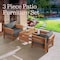 Alaterre Furniture Alaterre Barton 3 Piece Patio Furniture Set with Gray Cushions Natural Finish Design 80-BARTON-CH2TB-G - alternate 4