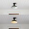Jonathan Y Camila 14 in. 1-Light Classic Industrial Indoor/Outdoor Iron LED Semi Flush Mount, Green/White JYL7617F - alternate 4