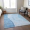 Homeroots 5' X 8' Denim Blue And Sky Blue Abstract Washable Indoor Outdoor Area Rug 582009 - alternate 2