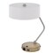 Homeroots 20" Brown Metal Two Light Lantern Desk USB Table Lamp With White Drum Shade 524743 - alternate 4