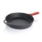 Megachef Pre-Seasoned 6 Piece Cast Iron Skillet Set with Lids and Red Silicone Holders MCCI-460 - alternate 2