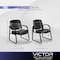 Regency Victor Big & Tall 400LBS Reception Chair With Arms, Anti-Microbial/Anti-Bacterial Vinyl, Black 407-VAM-BK - alternate 3